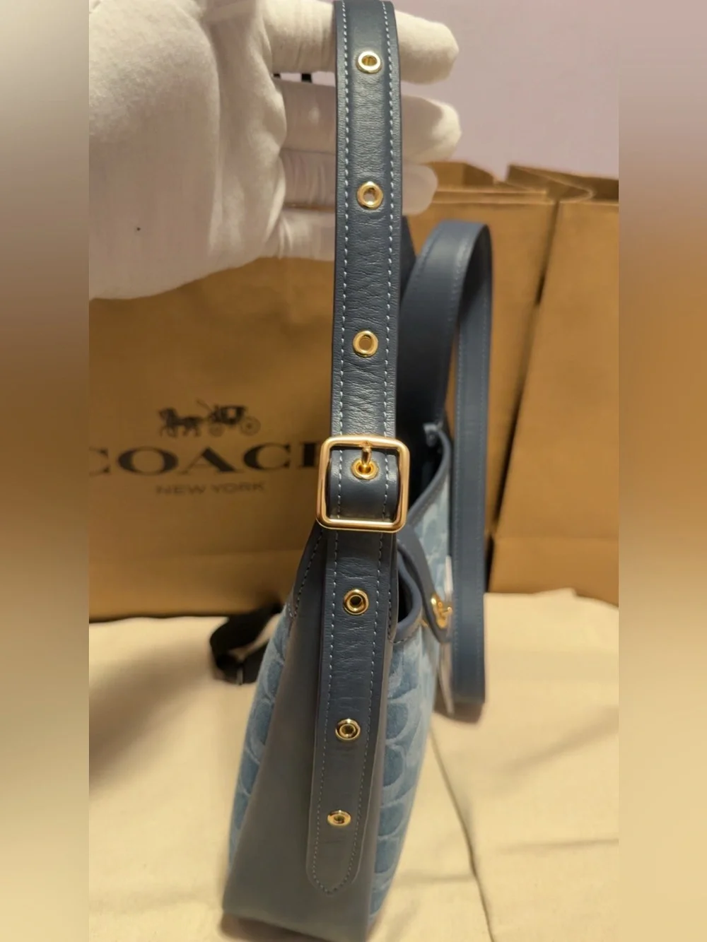 Hadley Small Crossbody in Signature Denim
